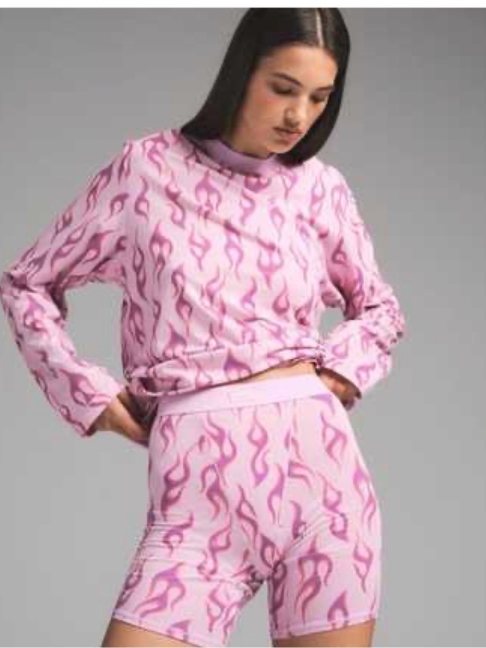 SUPER RARE‼️SKIMS 2025 valentines collection LONGSLEEVE flame boyfriend pj set